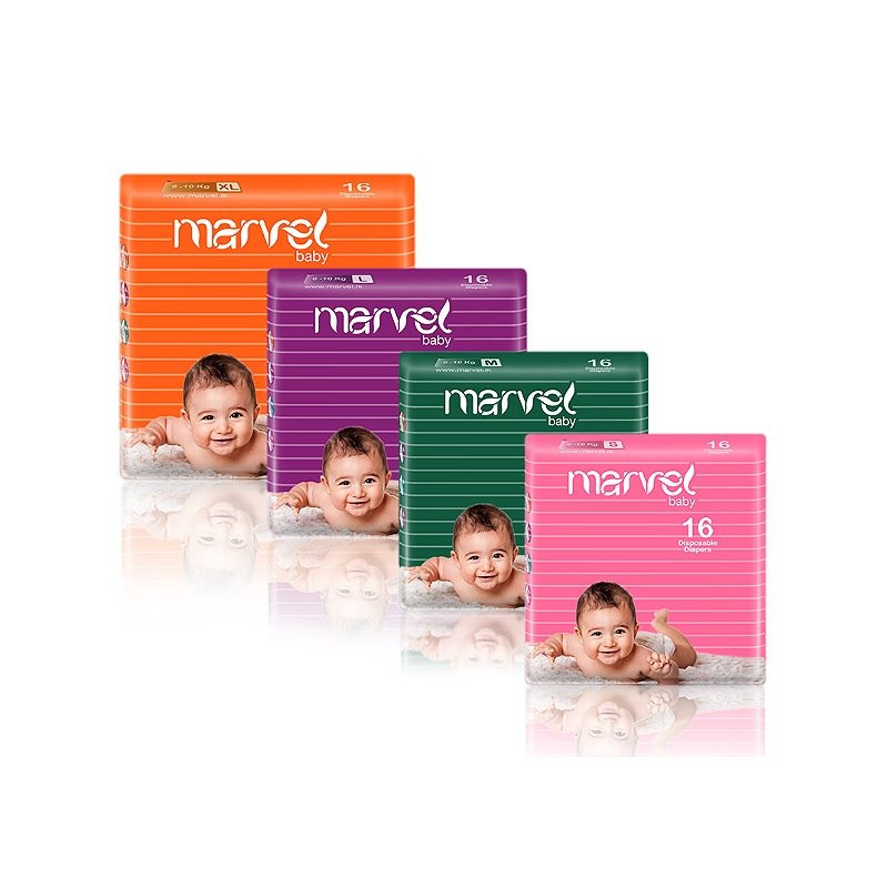 MARVEL BABY DIAPERS 16 PCS