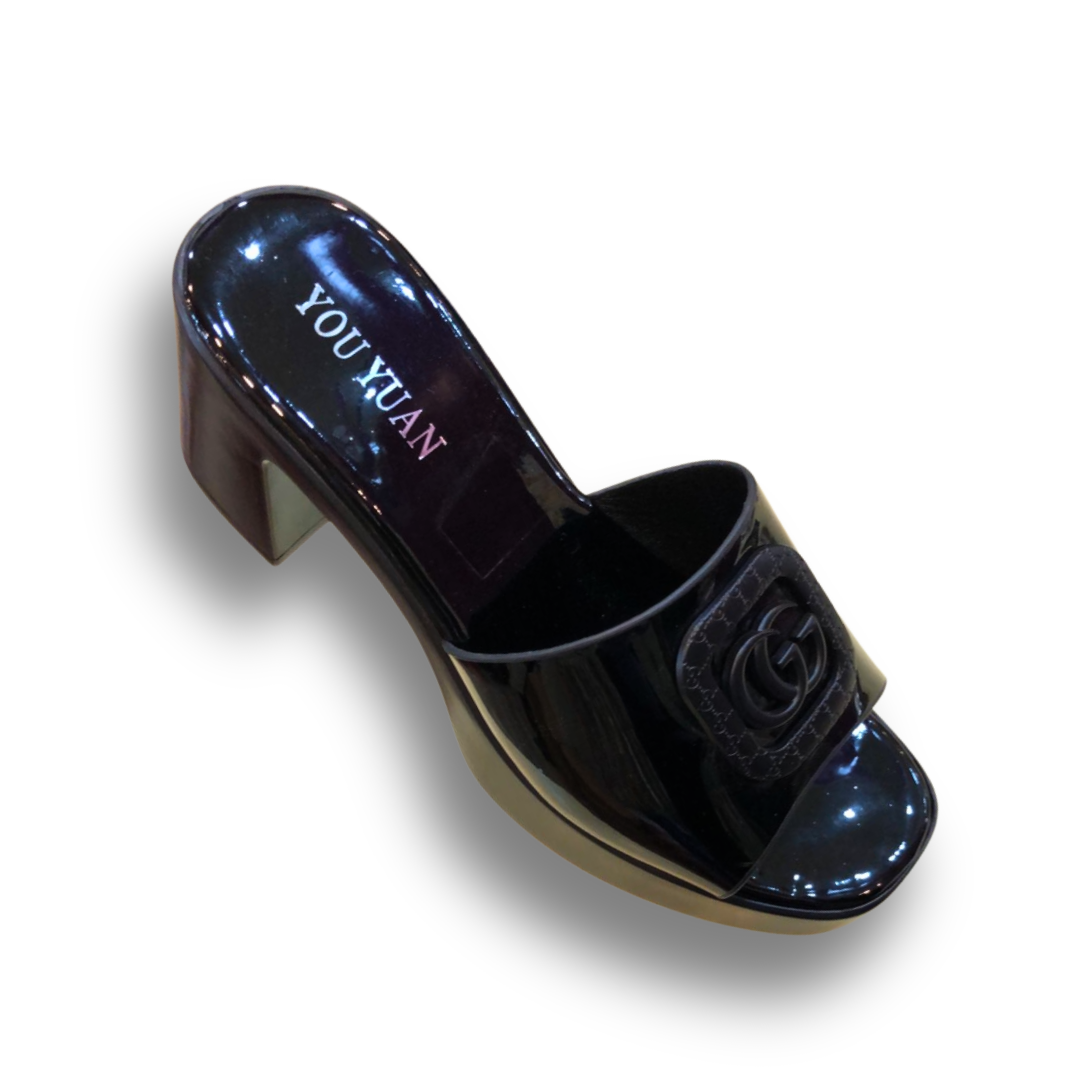 Stylish Open-Toe Block Heel Slippers for Women