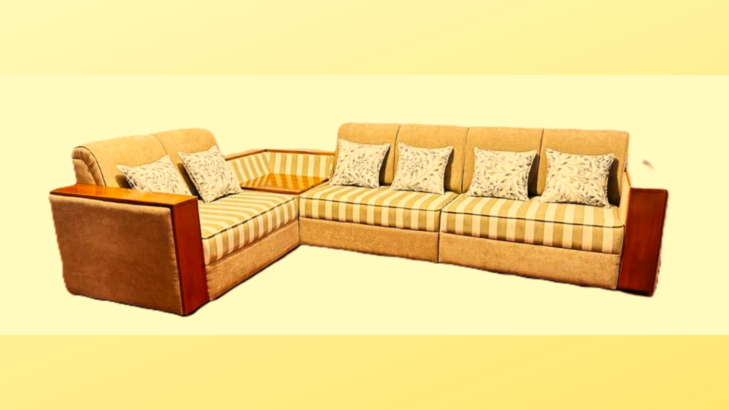 Pan L Shaped Fabric Sofa