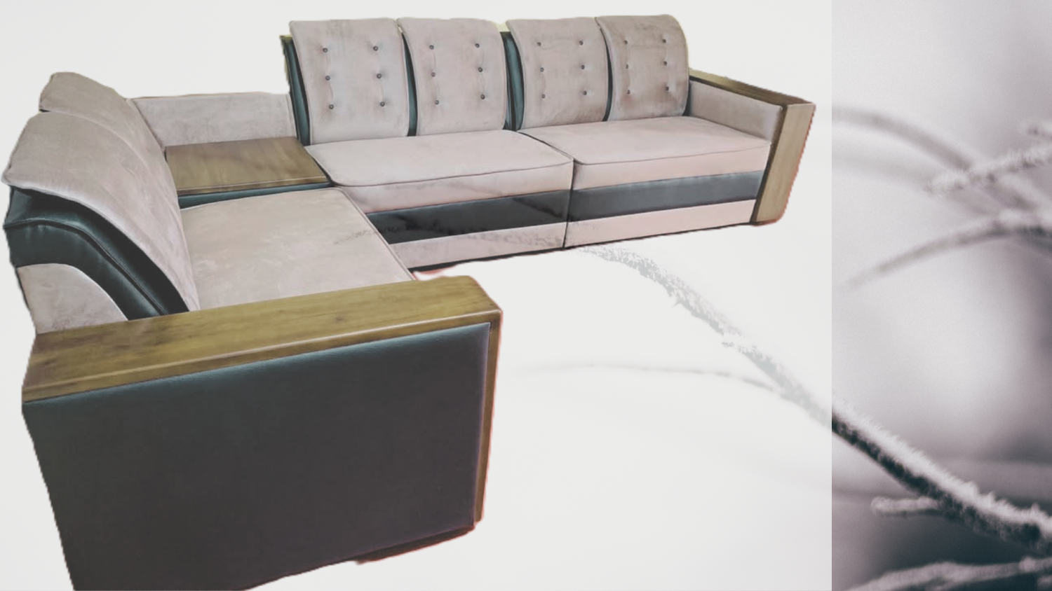 York L Shape Fabric Sofa