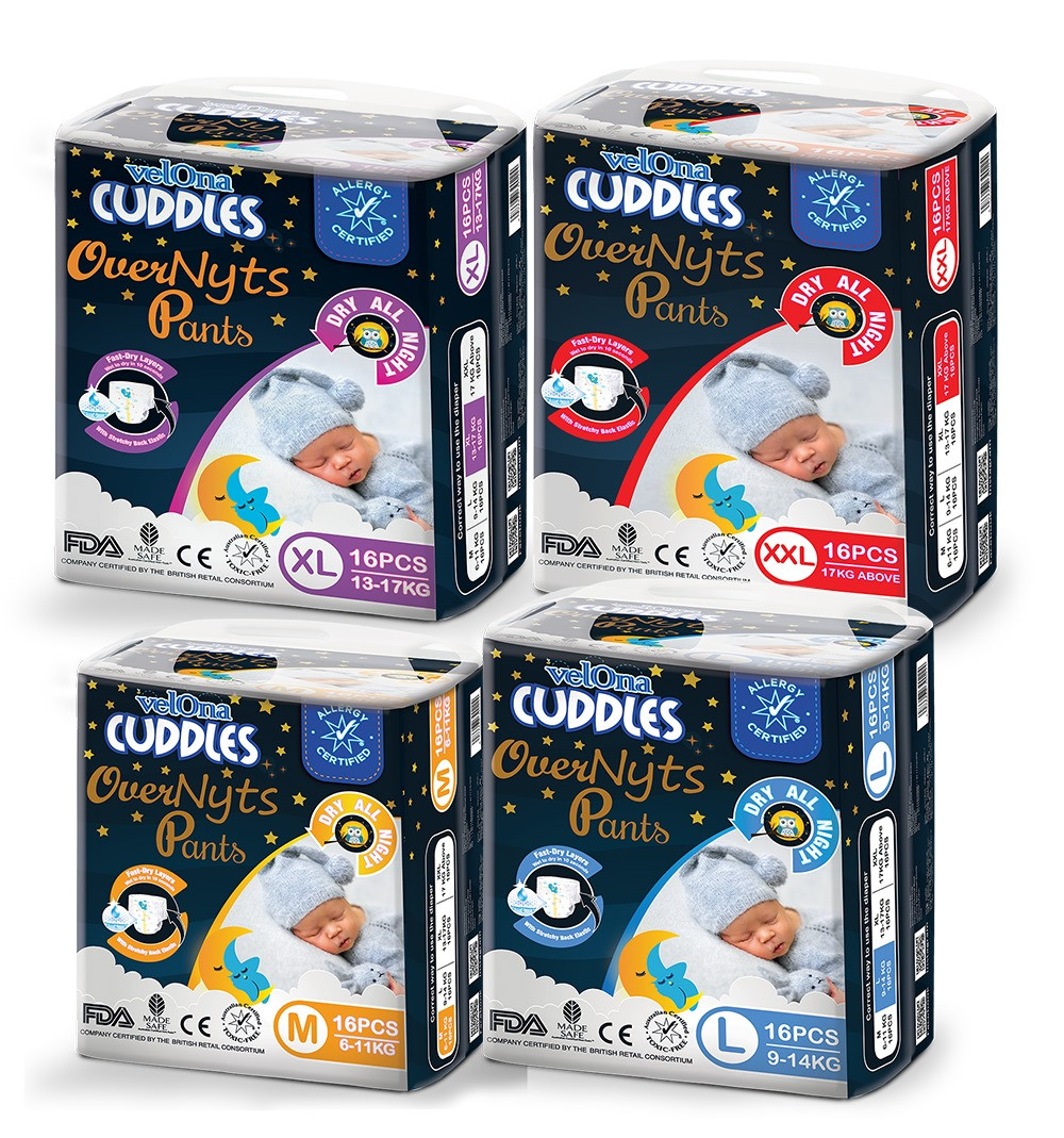 VELONA CUDDLES OVERNYTS PANTS 16 PCS pack