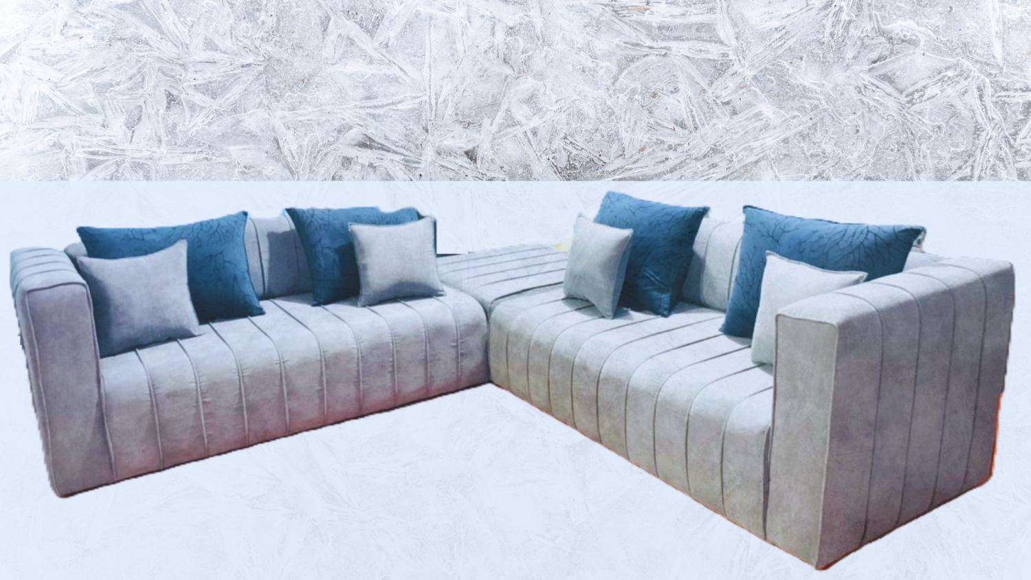 Grish L Shaped Fabric Sofa