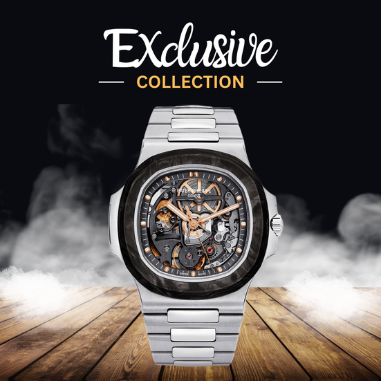 Skeleton Model Solid Metal Dial Luxury Watch