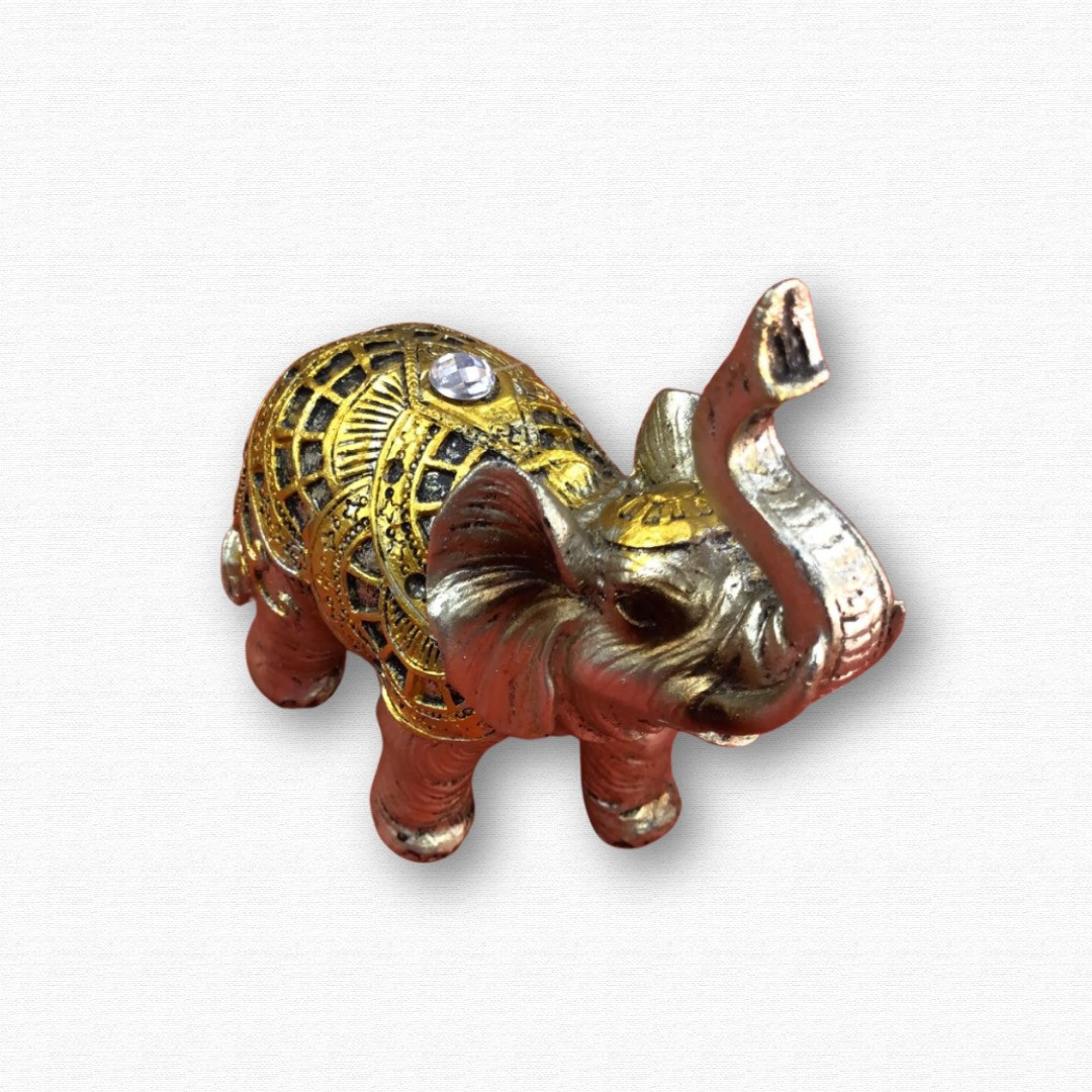 Gold And Silver Crafted Elephant Ornament