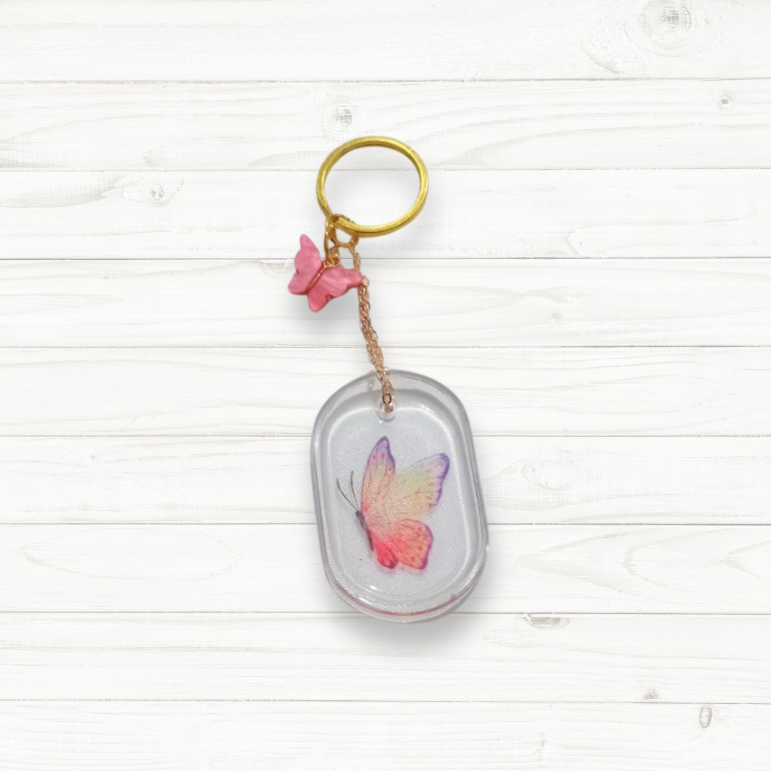 Handmade Glitter Resin Keychain