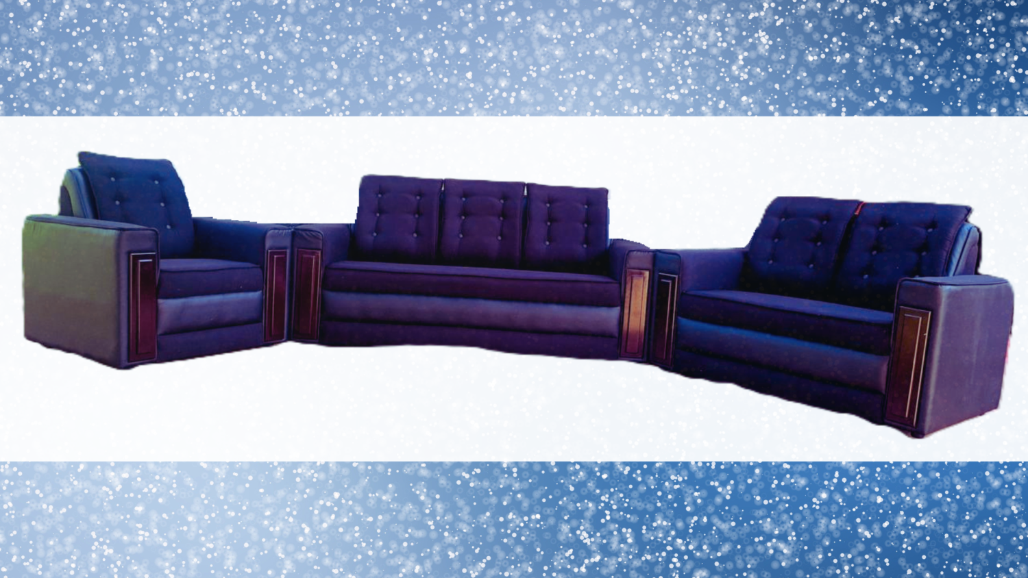 Elegant Fabric Sofa Set